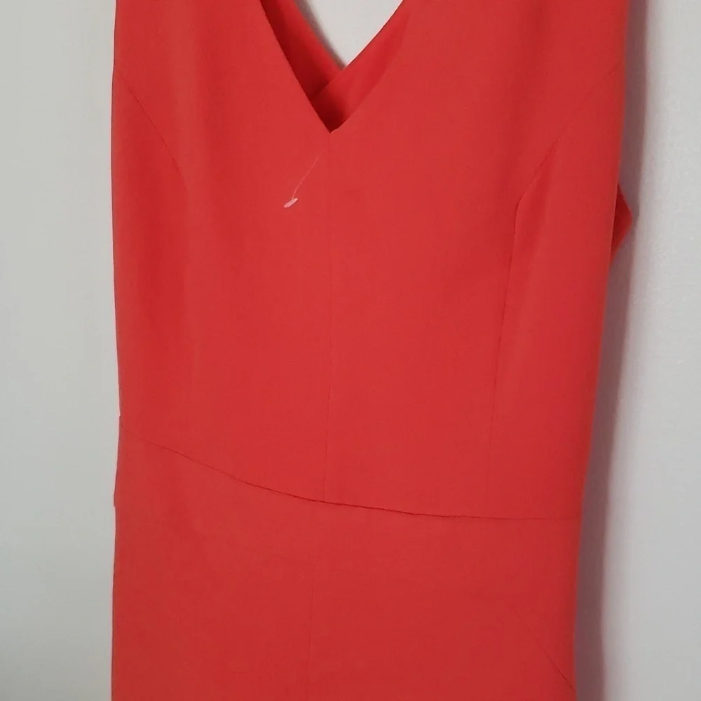 Banana Republic peach orange cross back summer dress, mini dress, wedding guest.